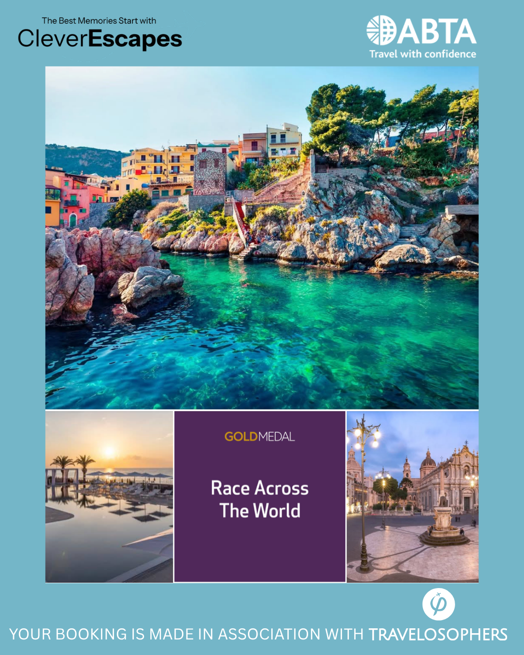 𝗥𝗔𝗖𝗘 𝗔𝗖𝗥𝗢𝗦𝗦 𝗧𝗛𝗘 𝗪𝗢𝗥𝗟𝗗 - 𝗦𝗶𝗰𝗶𝗹𝘆 𝗵𝗼𝗹𝗶𝗱𝗮𝘆 𝗳𝗿𝗼𝗺 £𝟭,𝟮𝟯𝟵𝗽𝗽 - May 2026