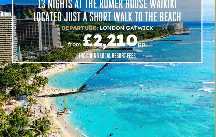 Hawaii BEACH & CITY ESCAPE from £2,210pp - October 2026